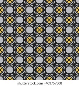 Seamless texture with arabic geometric ornament. Vector pattern