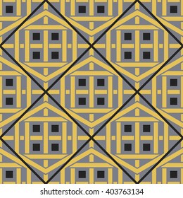 Seamless texture with arabic geometric ornament. Vector pattern
