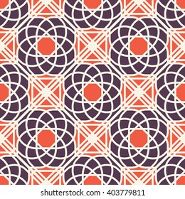 Seamless texture with arabic geometric ornament. Vector pattern