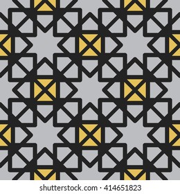 Seamless texture with arabic geometric ornament. Vector pattern