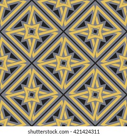 Seamless texture with arabic geometric ornament. Vector pattern