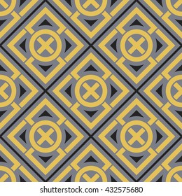 Seamless texture with arabic geometric ornament. Vector pattern