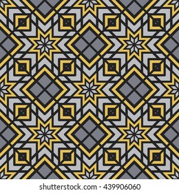 Seamless texture with arabic geometric ornament. Vector pattern