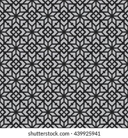 Seamless texture with arabic geometric ornament. Vector pattern