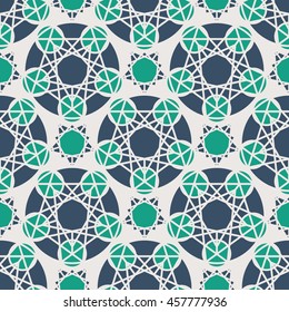 Seamless texture with arabic geometric ornament. Vector pattern