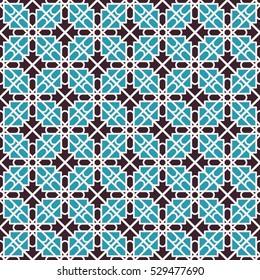 Seamless texture with arabic geometric ornament. Vector pattern