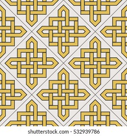 Seamless texture with arabic geometric ornament. Vector pattern