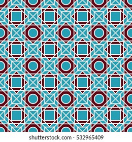 Seamless texture with arabic geometric ornament. Vector pattern