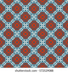 Seamless texture with arabic geometric ornament. Vector mosaic pattern