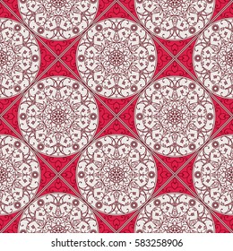 Seamless texture with arabic geometric ornament. Vector pattern