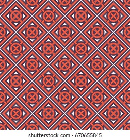Seamless texture with arabic geometric ornament. Vector mosaic pattern