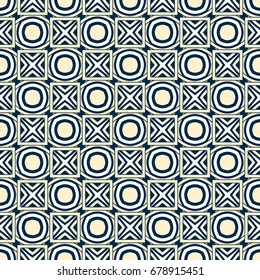 Seamless texture with arabic geometric ornament. Vector mosaic pattern