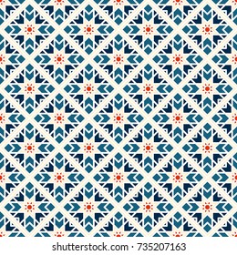 Seamless texture with arabic geometric ornament. Vector mosaic pattern