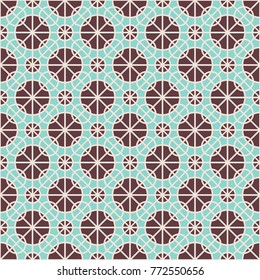 Seamless texture with arabic geometric ornament. Vector mosaic pattern