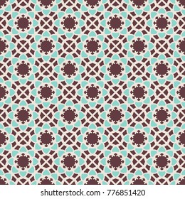 Seamless texture with arabic geometric ornament. Vector mosaic pattern