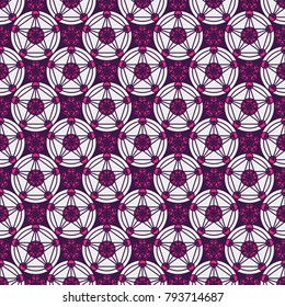 Seamless texture with arabic geometric ornament. Vector mosaic pattern