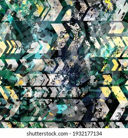 Seamless texture with arrows. Grunge wall effect.  Abstract vector background for web page, banners backdrop, fabric, home decor, wrapping