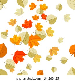 seamless texture of autumn leaves