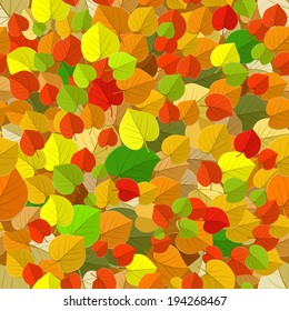 seamless texture of autumn leaves