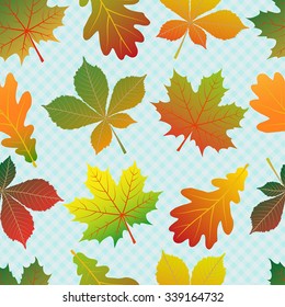 Seamless texture Autumn leaves
