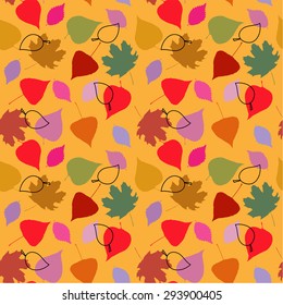Seamless texture autumn theme