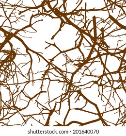 Seamless texture with autumn trees, patterns on trees. And also includes EPS 10 vector