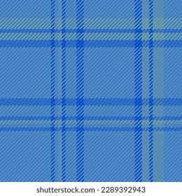 Fondo de textura sin inconvenientes. Vector de tartán de tejido. Comprobación de las manchas de patrón textil en colores azul y cian.