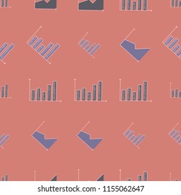 Seamless texture background hand drawn. Abstract financial graph, For graphic resource. Vector artwork.
