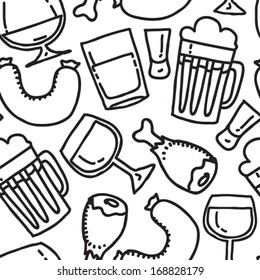 seamless texture bar glasses with drink and food