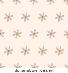 Seamless texture. Beige flowers on a pink background