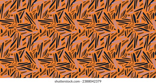 Seamless texture of beige and white trefoils, pattern flowers abstract background