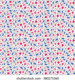 Seamless texture with berries. A vector.