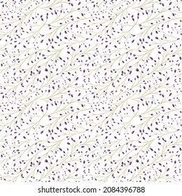 Seamless texture with berry twigs on a white background.Vector illustration with twigs.
 Isolated illustrations for the design of invitations, greetings, sketchbooks, textiles.