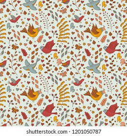 Seamless texture with birds, Seamless pattern can be used for wallpaper, pattern fills, web page background, surface textures.