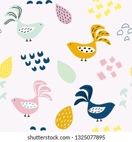 Seamless texture with birds. Seamless pattern can be used for wallpaper, pattern fills, web page background,surface textures.