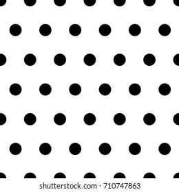 Seamless texture. Black circles on a white background