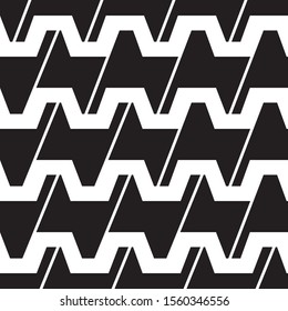 Seamless texture with black geometric forms.