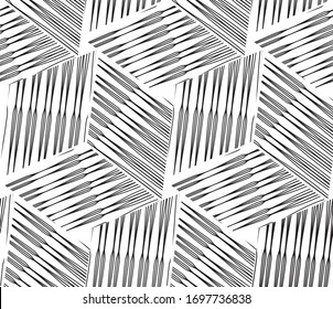 Nahtlose Textur mit schwarzen geometrischen Formen

