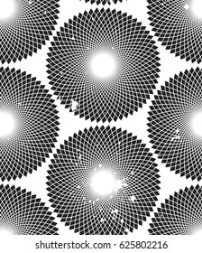 Seamless texture with black graphic illusion.  Abstract graphic background. Desktop wallpapers. Background for your blog or your projects. 