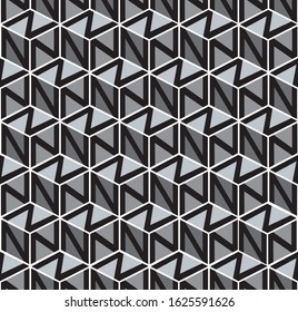 Seamless texture with black letter N (gray cube).