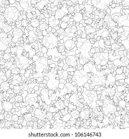 Seamless texture with black lines, monochrome vector background.
