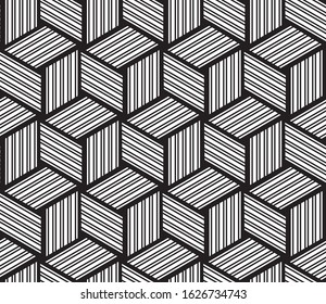 Seamless texture with black lines(cube).