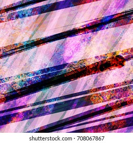 Seamless texture. Black, pink, blue colors. Striped pattern Abstract vector background for web page, banners, fabric, home decor, wrapping 