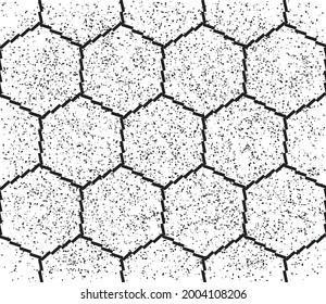 Seamless texture with black stripes_hexagon_. Seamless vector illustration eps 10.