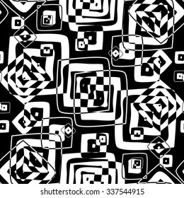 Seamless texture in black and white colors