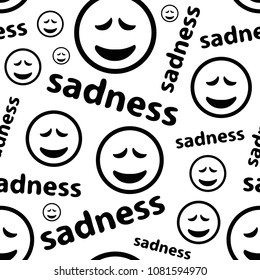 Seamless texture black-and-white grief