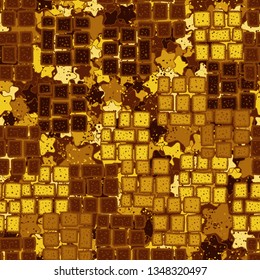 Seamless texture. Blocks of nine stones randomly arranged on an abstract background.