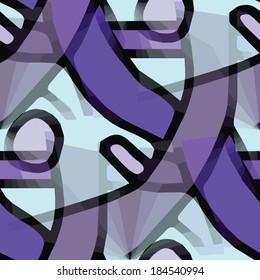 seamless texture blue, purple (EPS 8) American ancient background wallpaper, cubism impressionism decoration