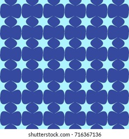 Seamless texture. Blue stars on a Blue background