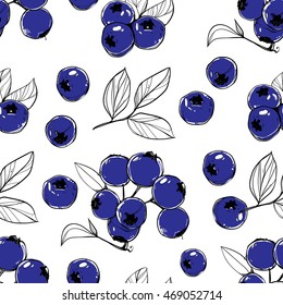 Seamless texture. Blueberry. Blueberries. Background with berries. Great textures for your design. Background for your blog. Nice background for your projects. Desktop wallpapers.